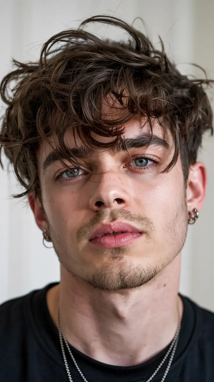 #1. Messy Layered Waves with Fringe Flow