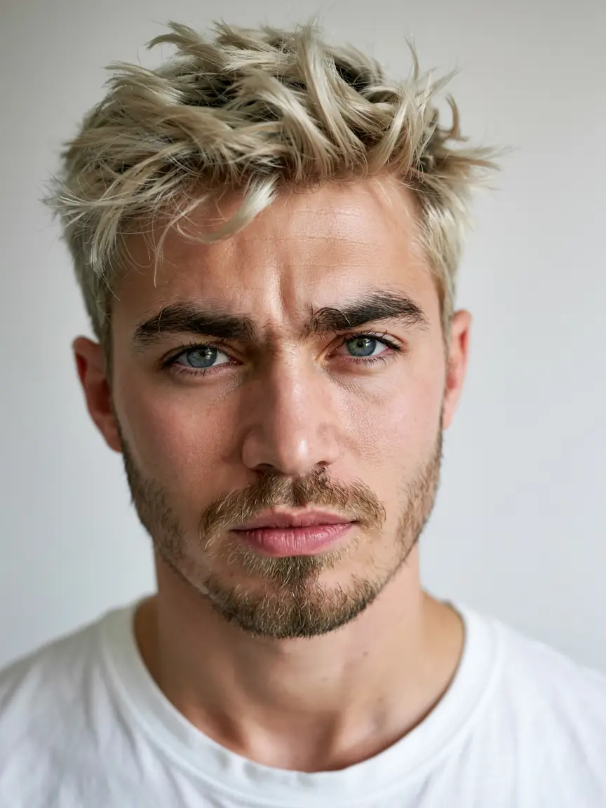 #1. Textured Platinum French Crop with Tapered Sides