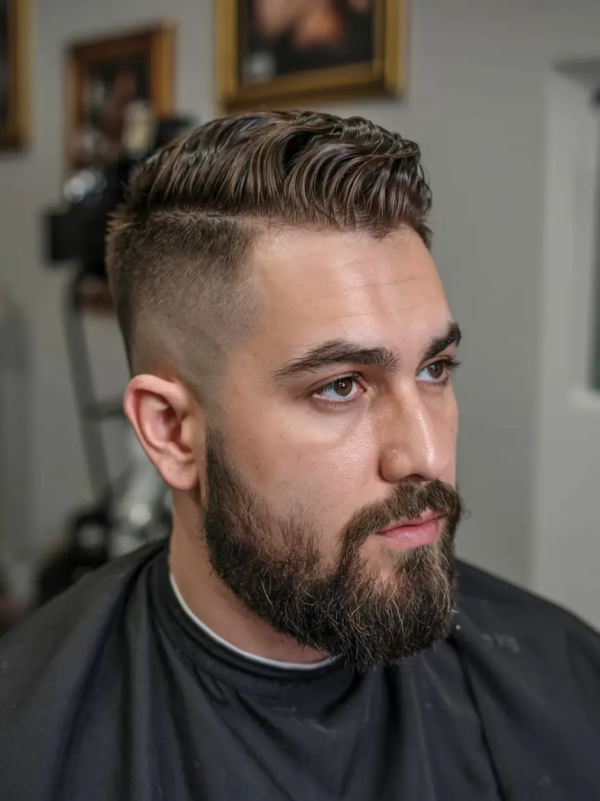 #1. Textured Side Part with Low Skin Fade