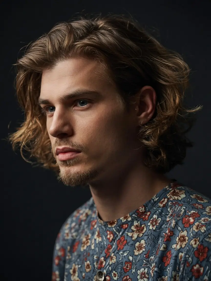 #1. Wavy Shoulder-Length Layers with Natural Texture