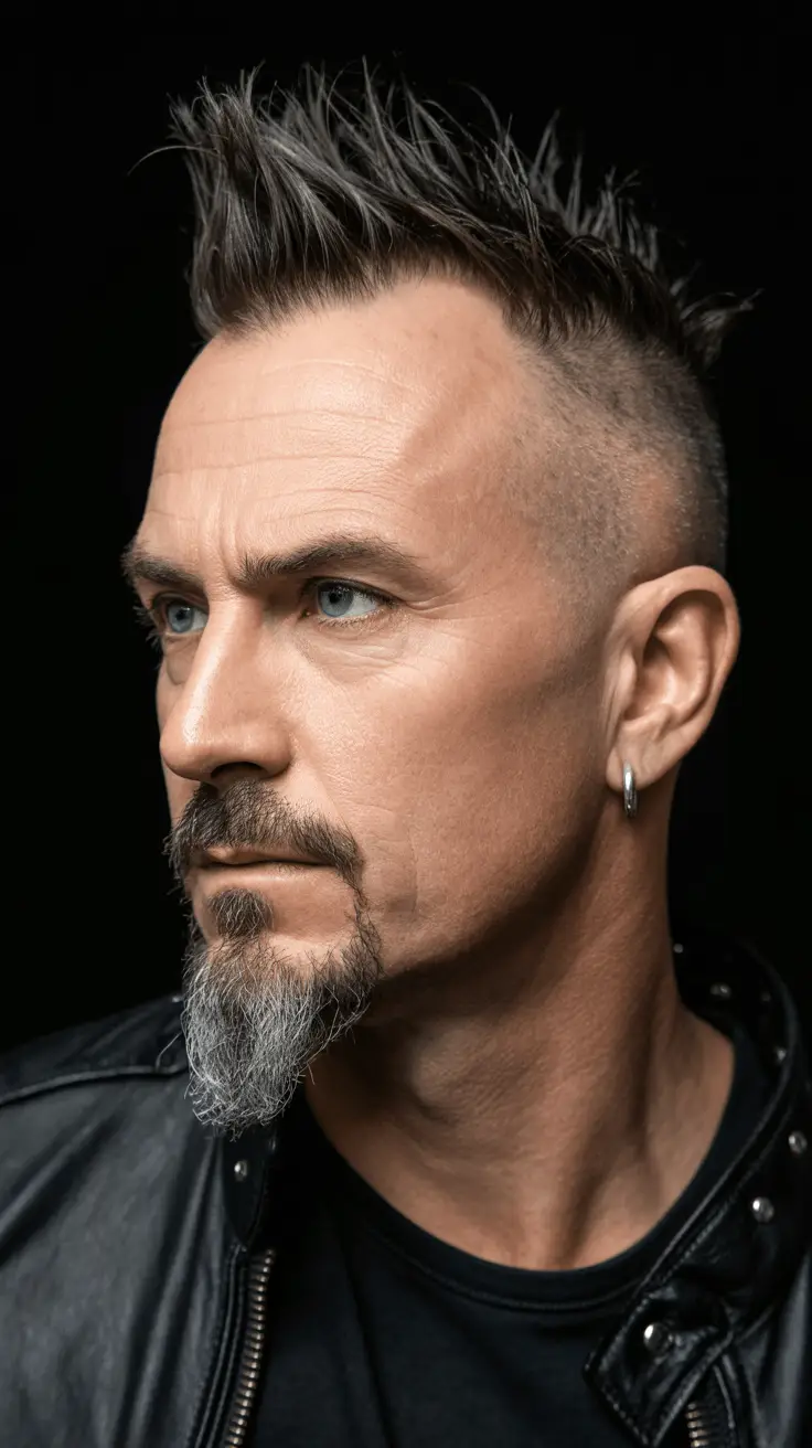 #10. Edgy Goatee with Faux Hawk Flair