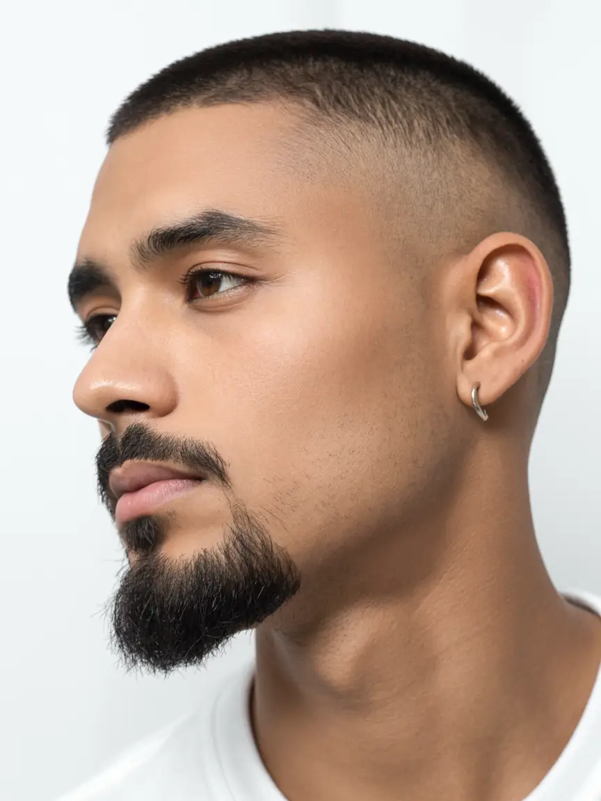 #10. Minimalist Goatee with Clean Buzz Fade