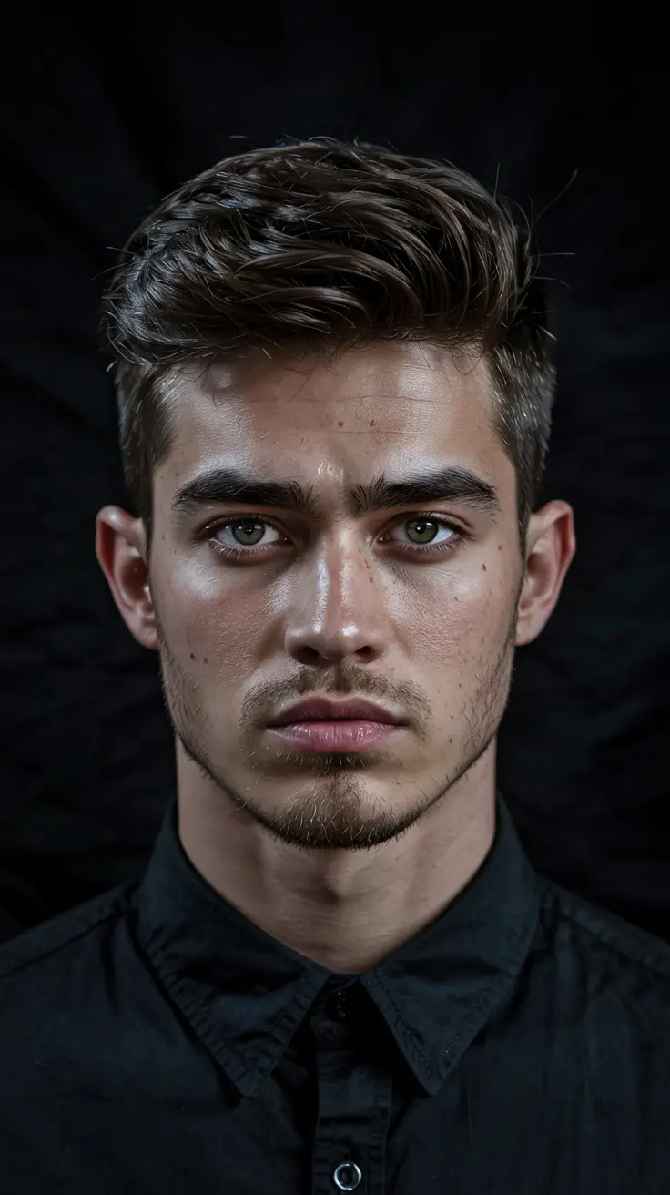 #11. Classic Quiff with Low Taper and Natural Finish