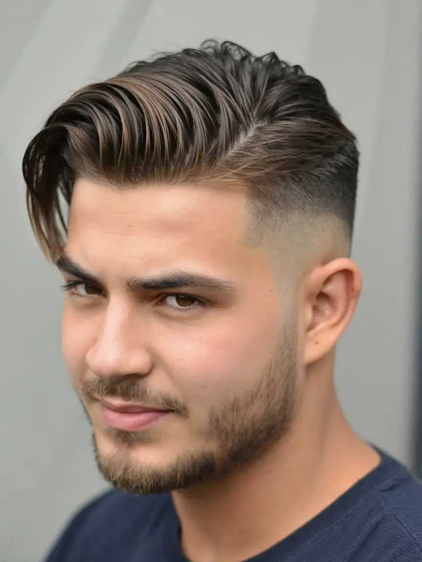 #11. Loose Side Part with Clean Drop Fade
