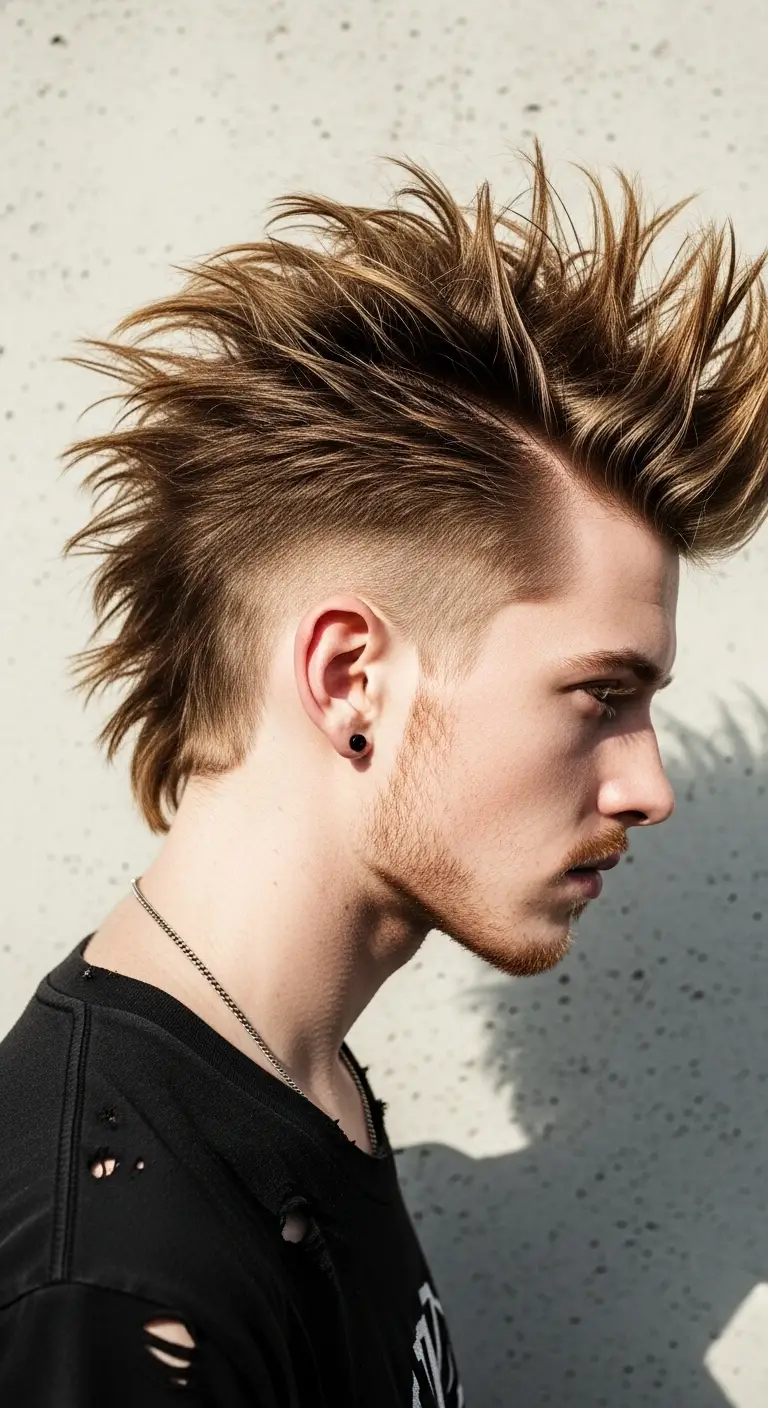 #11. Spiked Mohawk with Faded Edges