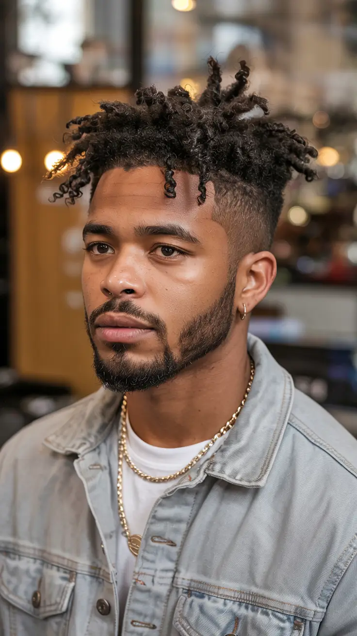 #11. Textured High Twists with Skin Taper Fade