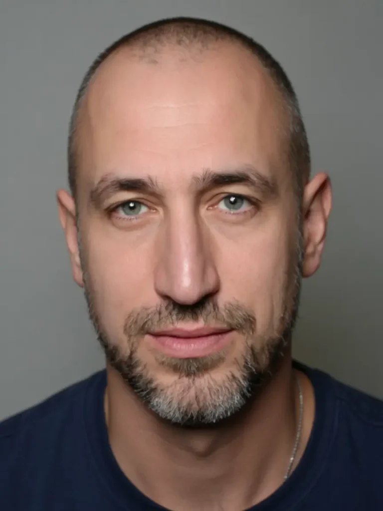 #12. Mature Close Cut with Salt-and-Pepper Beard