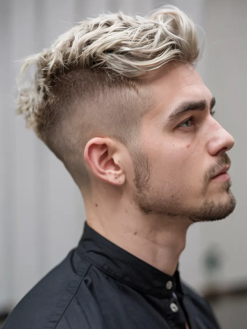 #13. Platinum Textured Crop with Taper Fade