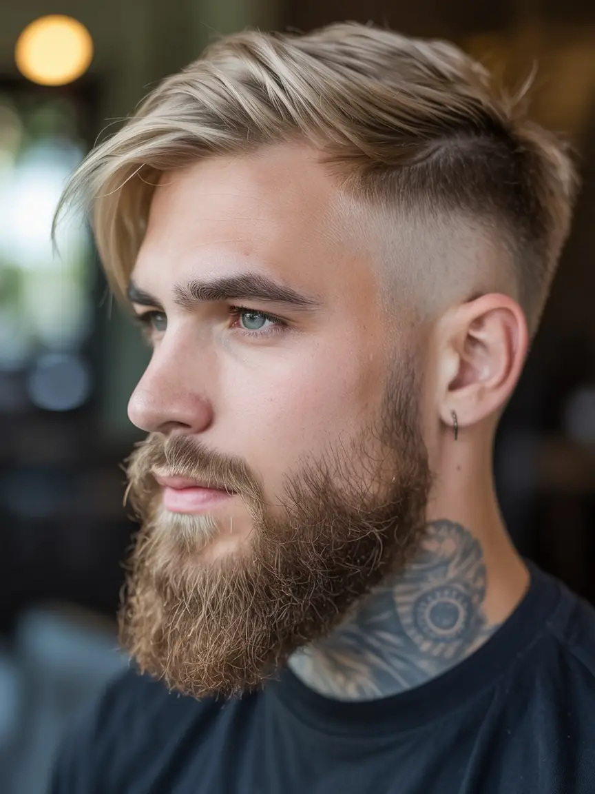 #13. Side-Swept Undercut with Sandy Blonde Layers
