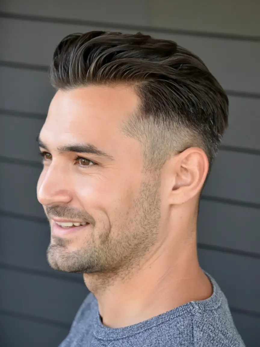 #14. Casual Side Part with Low Taper Fade