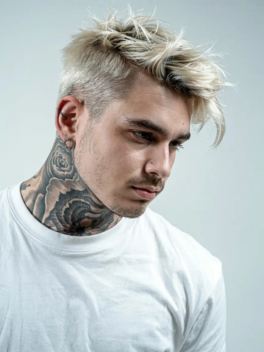 #14. Frosted Messy Fringe with Tapered Sides
