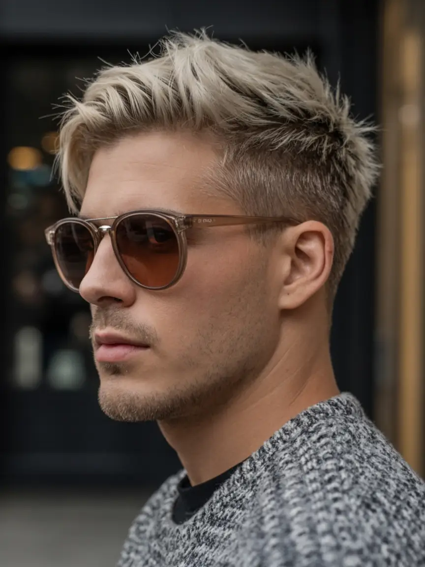 #14. Platinum Textured Crop with Fade