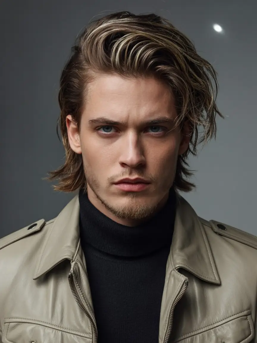 #14. Textured Layered Shag with Ash-Blonde Highlights
