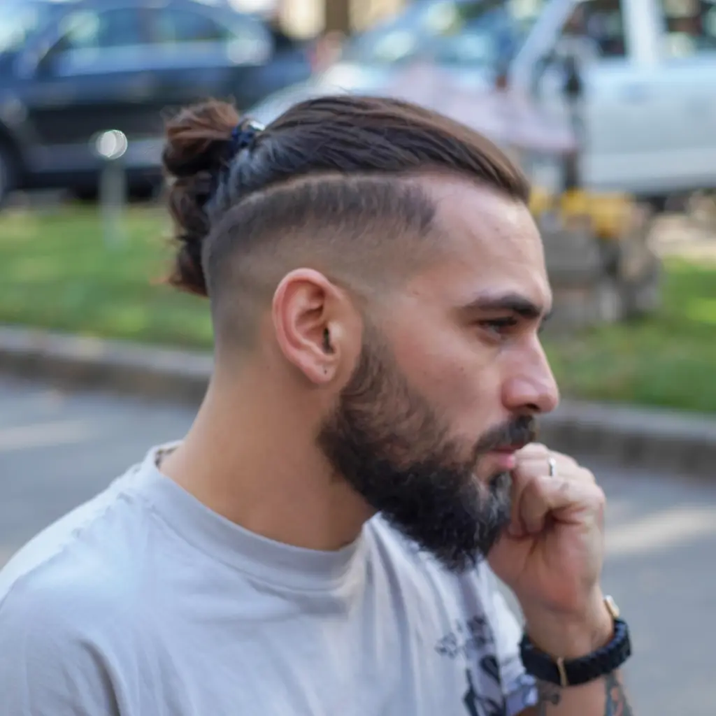 #15. Faded Undercut with Top Knot