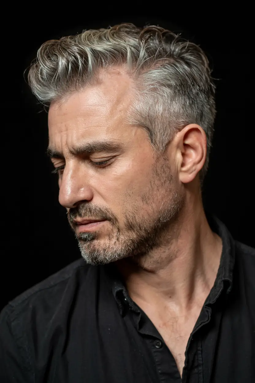 #15. Soft Waves with Natural Silver Blending