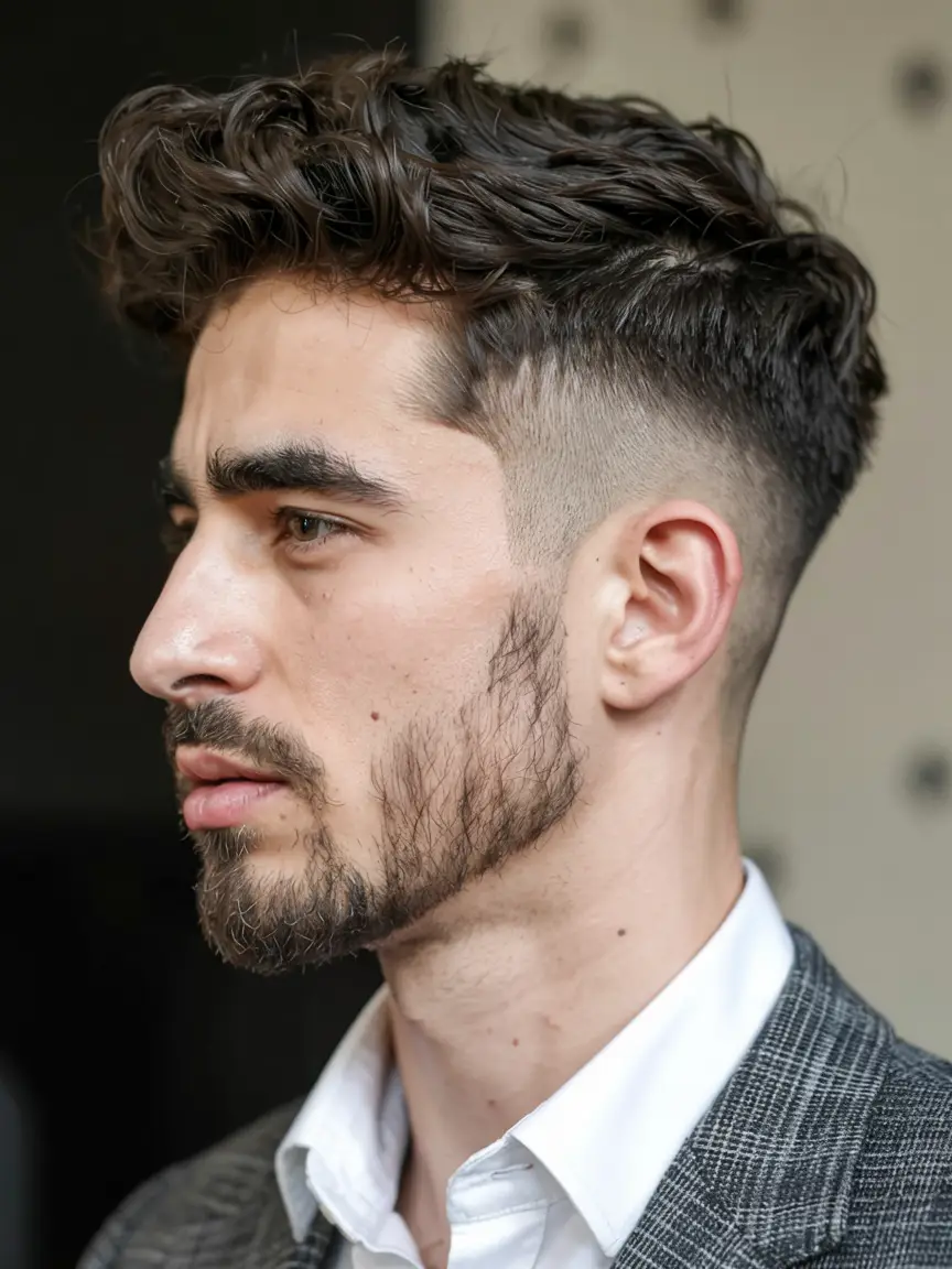 #16. Taper Fade Pixie with Wavy Definition