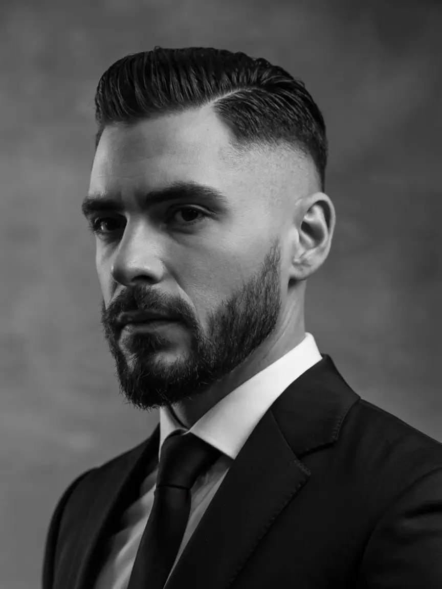 #17. Classic Undercut with Side Part and Slick Finish