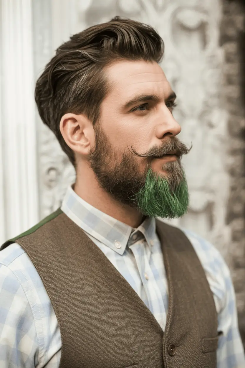 #18. Twisted Handlebar with Neon Green Beard Dip