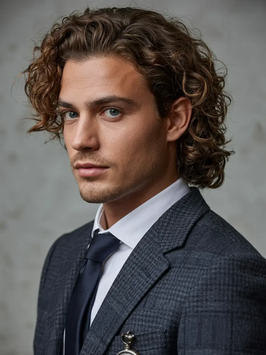 #2. Defined Curls with Tapered Volume