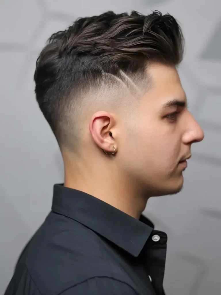#2. Disconnected Side Part with Razor Detail