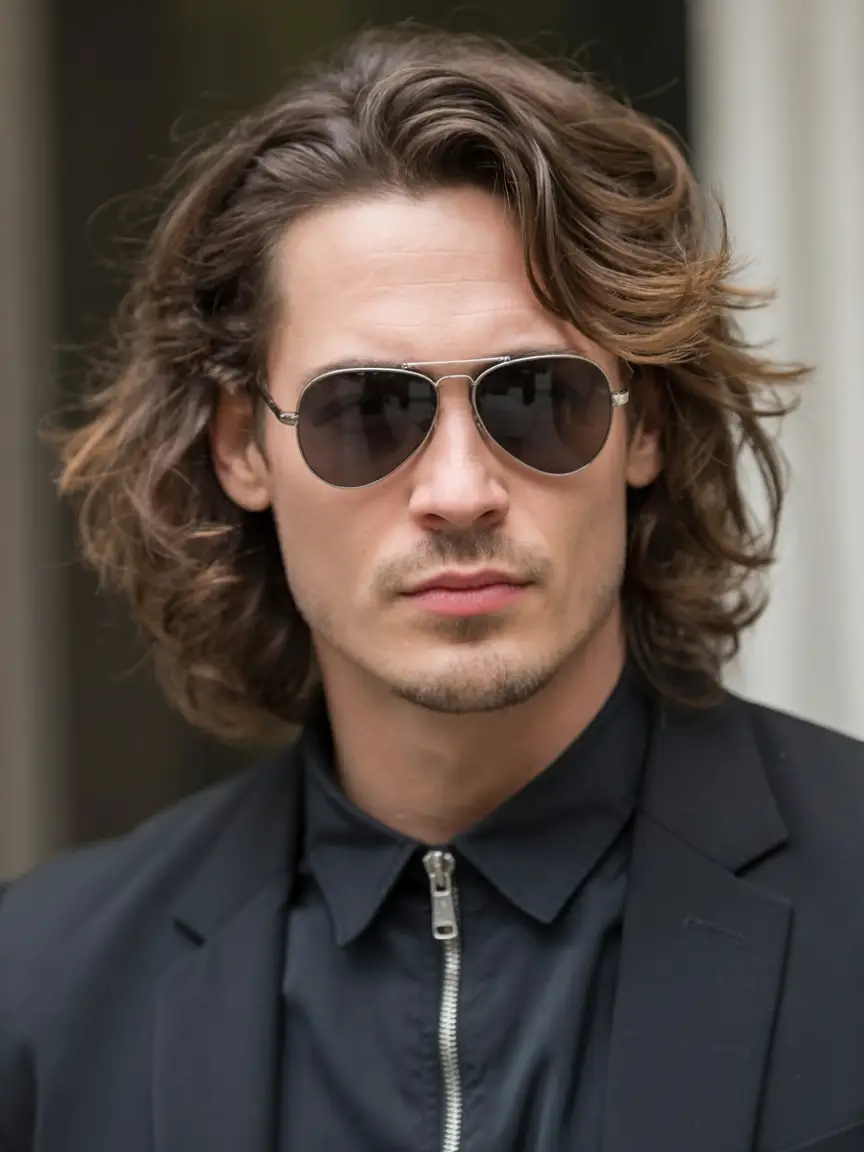 #2. Layered Shoulder-Length Waves with Natural Volume