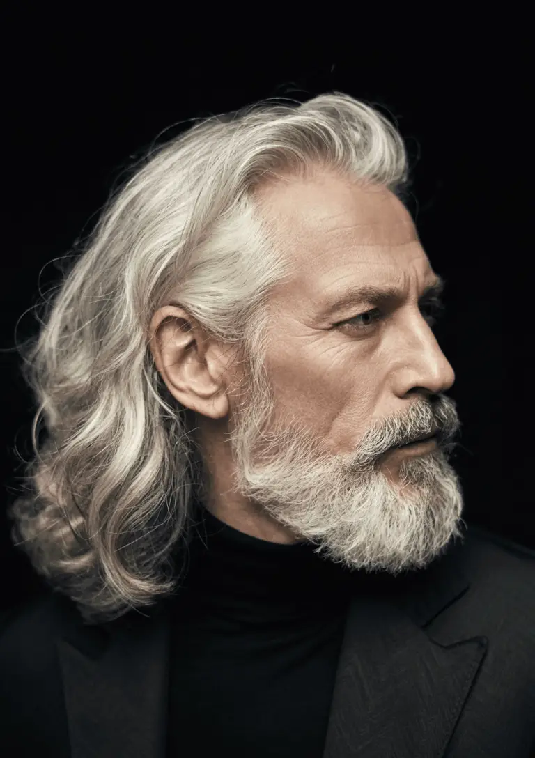 #2. Silver Waves with Full Classic Beard