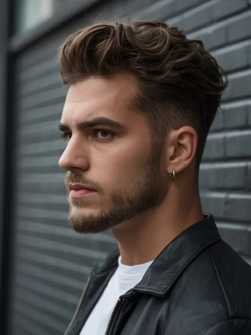 #2. Wavy Undercut with Natural Volume and Mid Fade