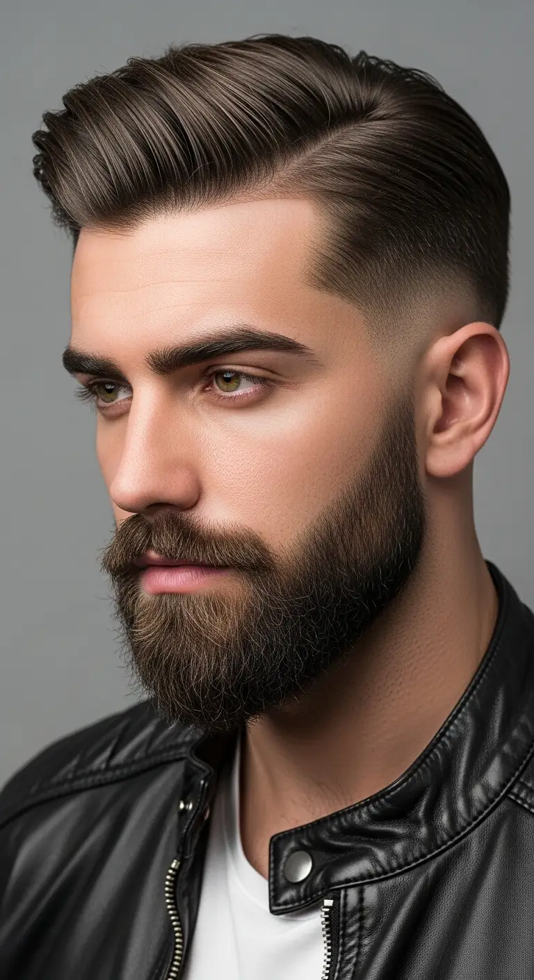 #3. Classic Side Part with Low Fade