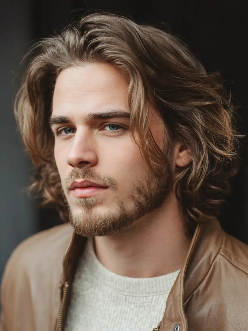 #3. Wavy Mid-Length with Natural Part