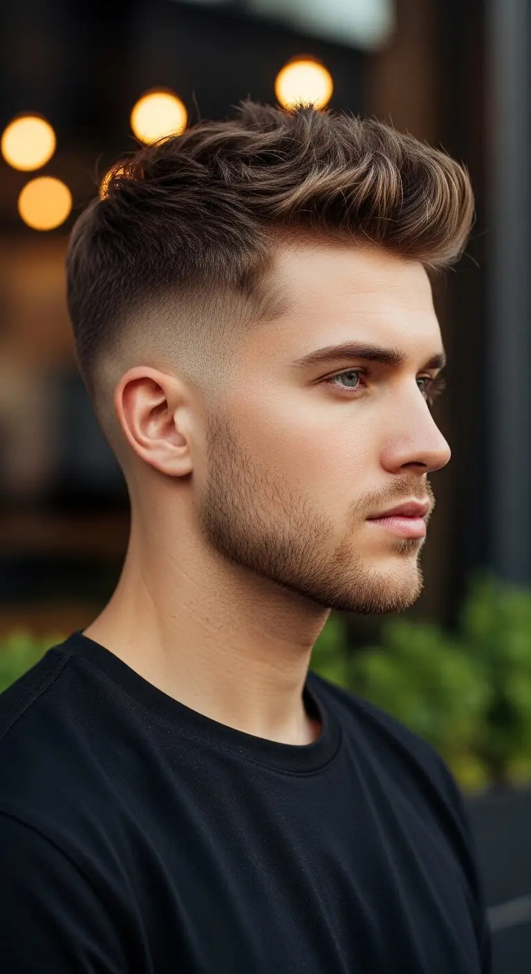 #4. Brushed Up Classic with Mid Fade Blend