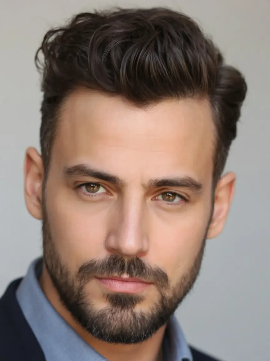 #4. Wavy Side Part with Natural Volume