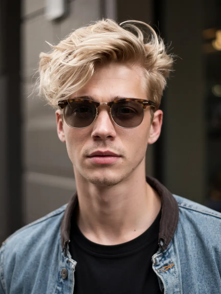 #4. Wavy Side-Swept Pixie with Blonde Volume