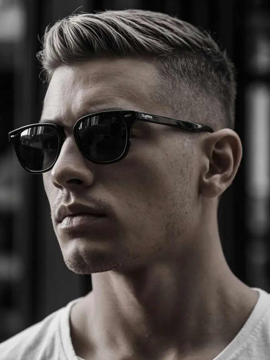 #5. Classic Short Undercut with Brushed Texture and High Fade