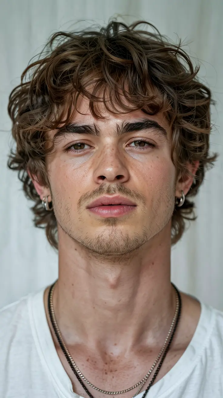 #5. Loose Curly Shag with Natural Texture
