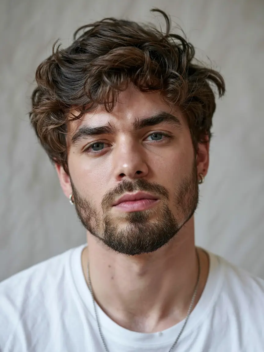 #5. Messy Curly Pixie with Laid-Back Layers