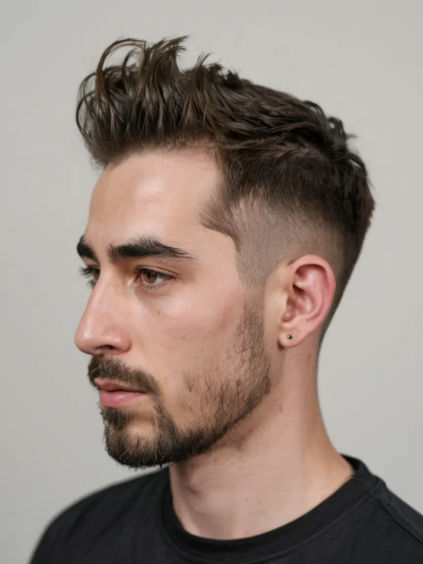 #5. Spiked Texture with Taper Fade