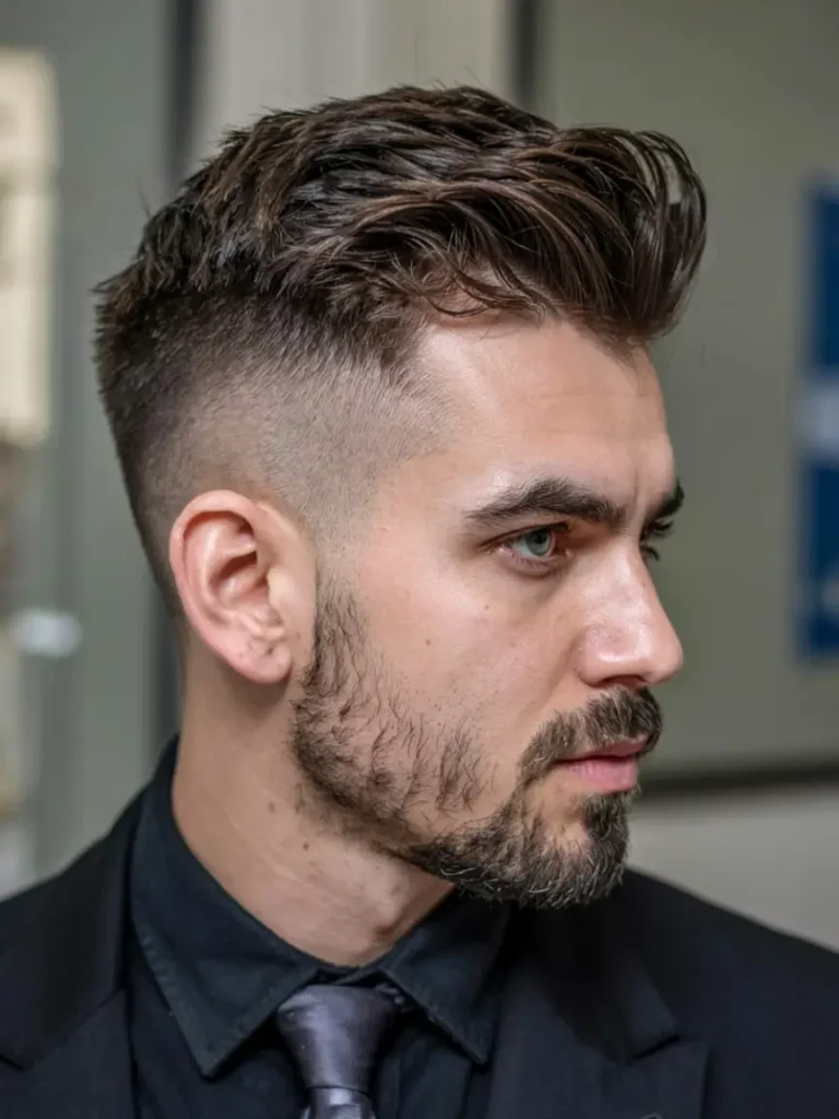 #6. Structured Pixie Fade with Slick Volume