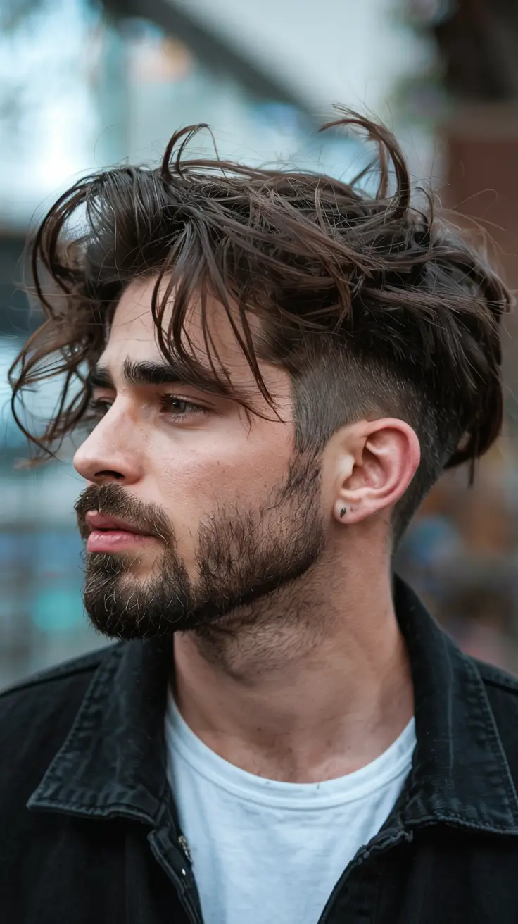 #6. Textured Undercut with Windswept Top