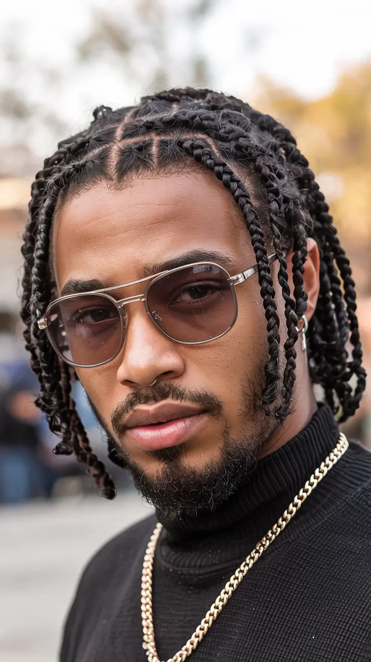 #6. Two-Strand Twists with Center Part and Medium Drop