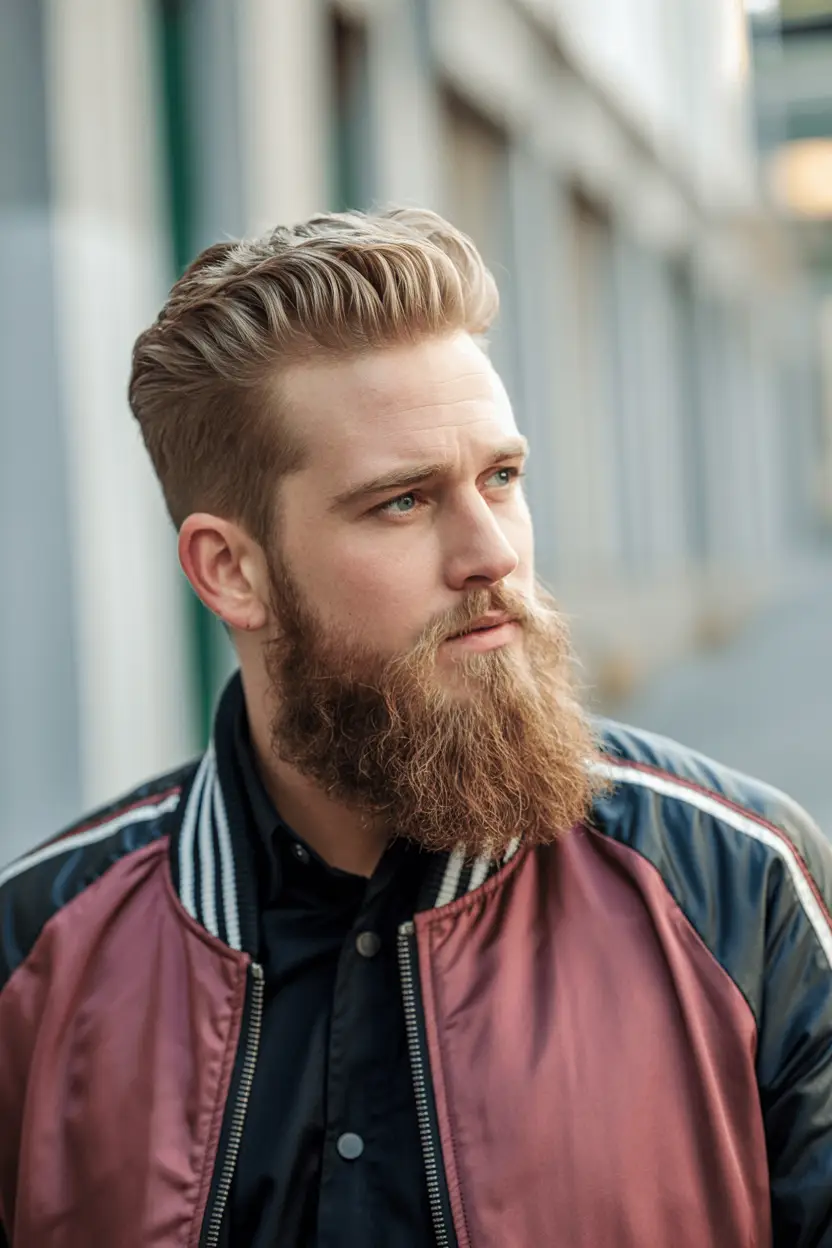 #6. Urban Taper with Full Ginger Beard