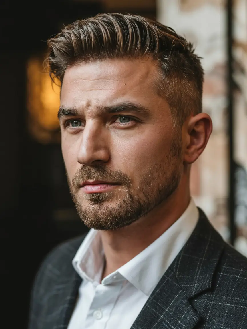 #7. Corporate Quiff with Clean Fade