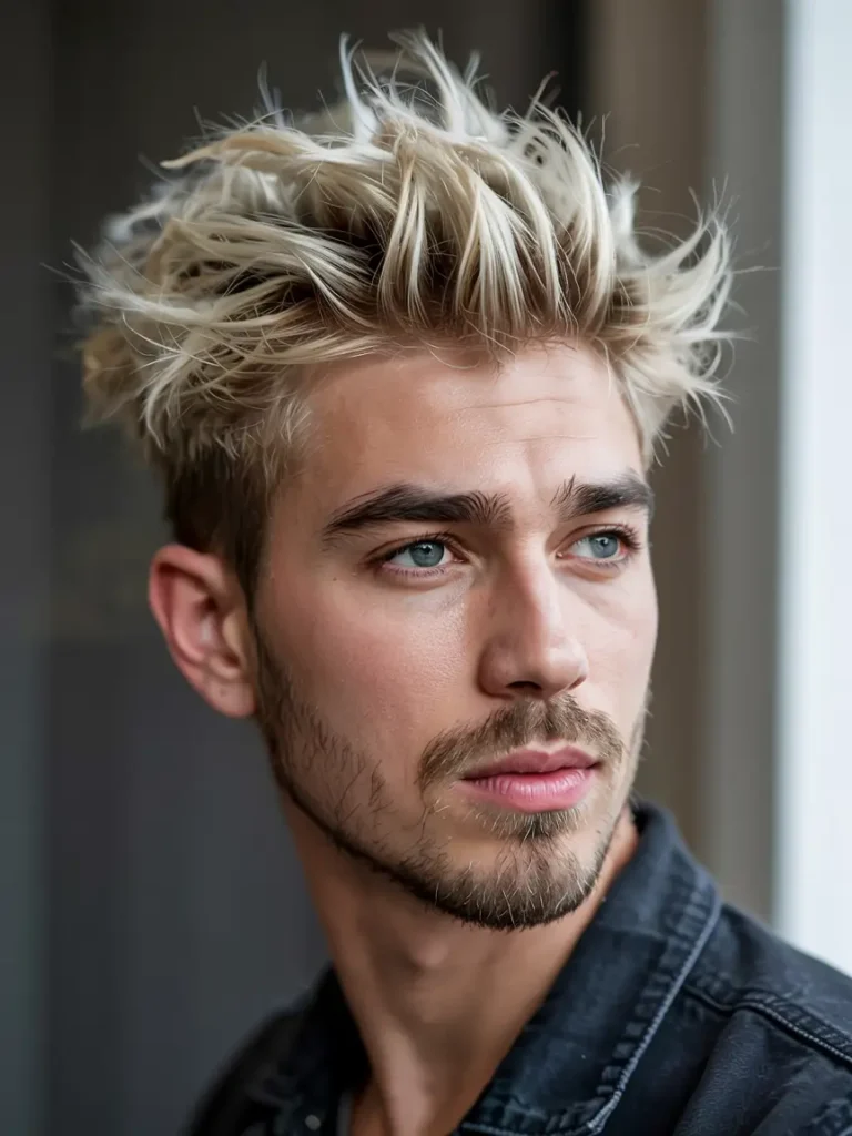 #7. Platinum Spiked Texture with Shadow Fade
