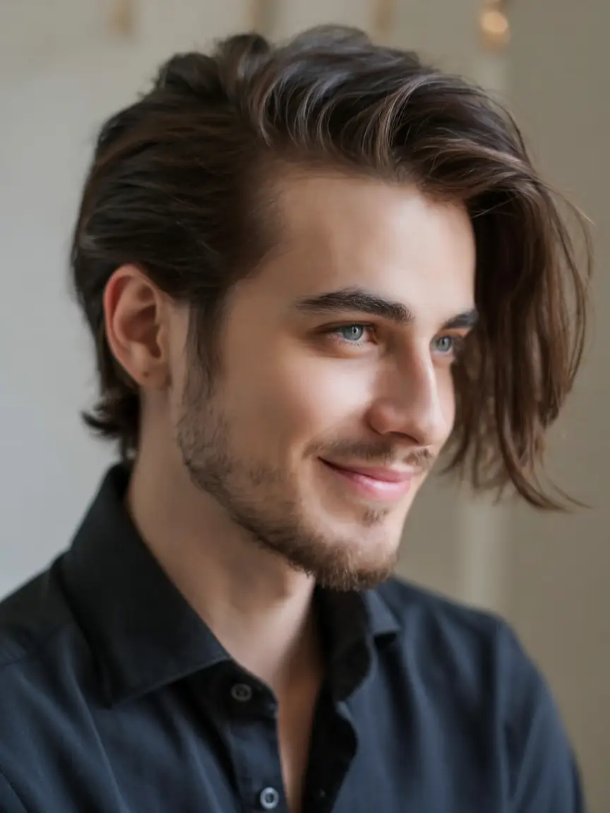 #8. Asymmetrical Long Fringe with Loose Flow