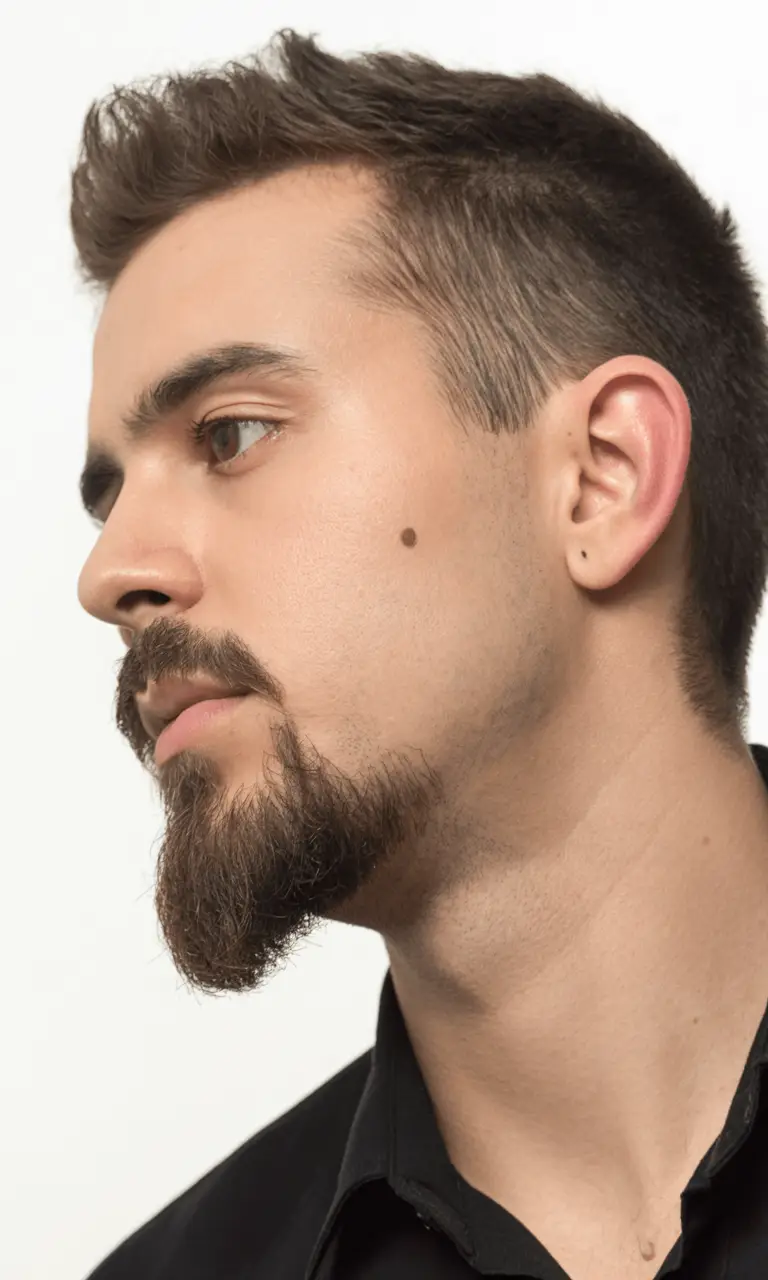 #8. Chin-Drop Goatee with Tight Mustache Trim