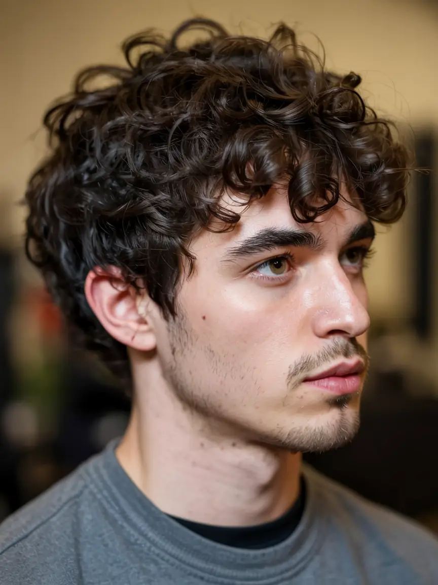 #8. Curly Fringe with Natural Volume