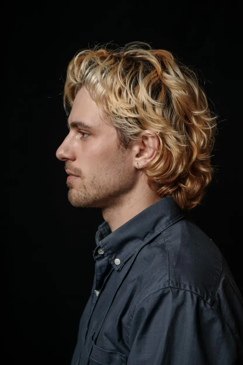 #8. Medium Wavy Shag with Golden Highlights