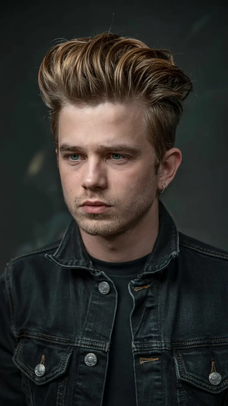 #9. Volumized Retro Quiff with Clean Finish