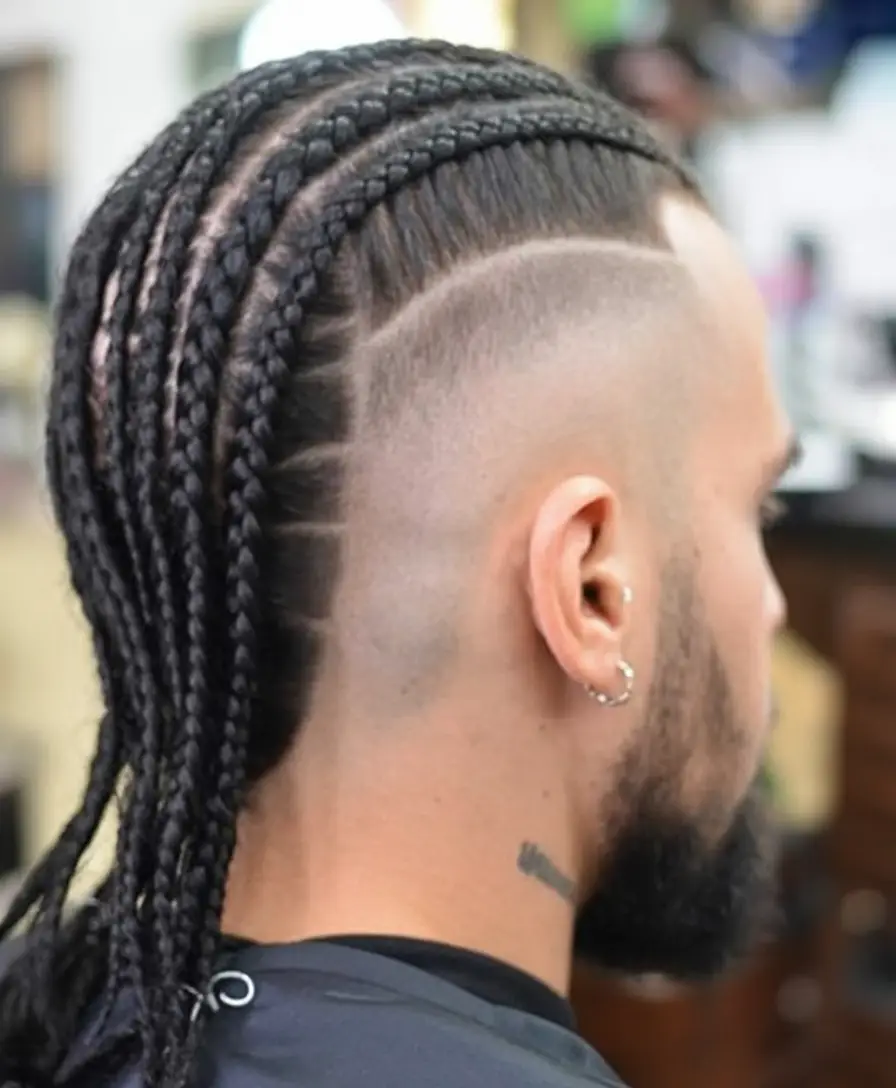 #18. Disconnected Cornrows with Undercut Design