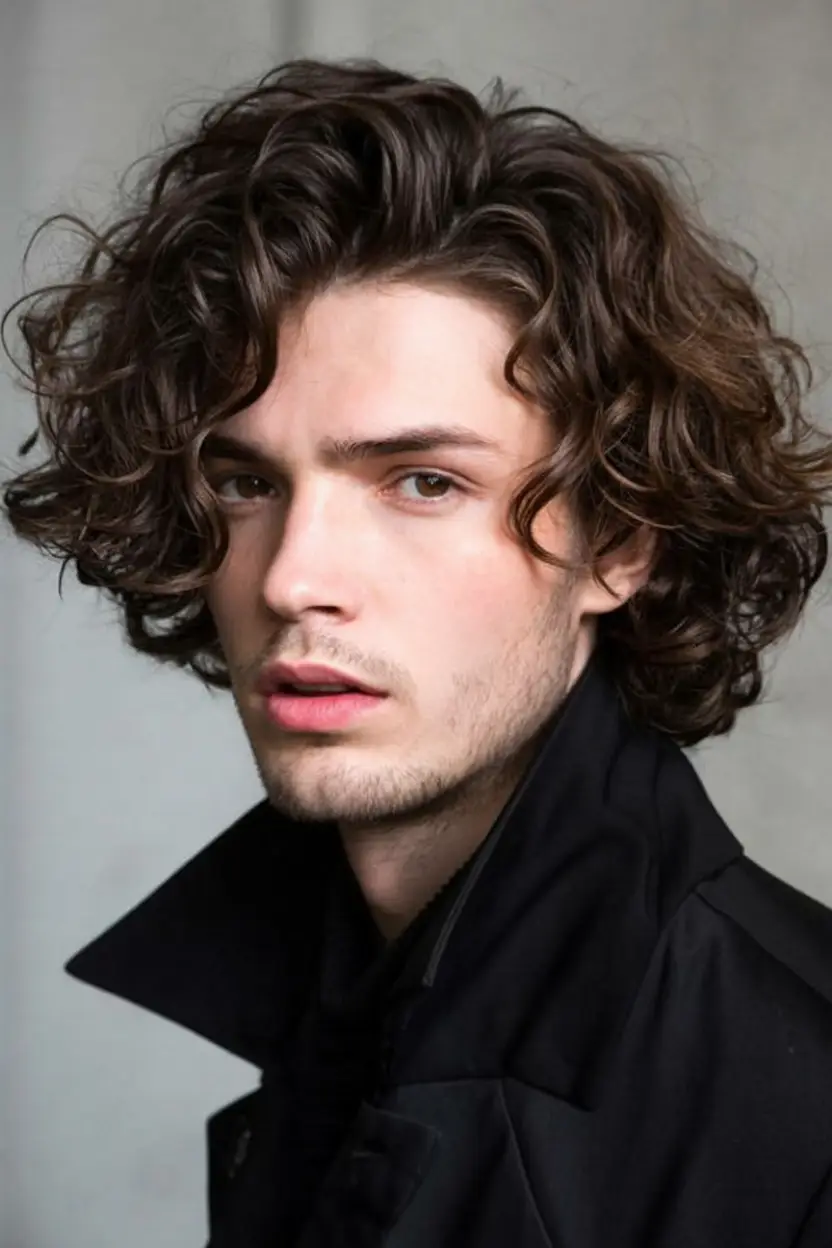 #18. Flowing Medium-Length Curls with Side Volume