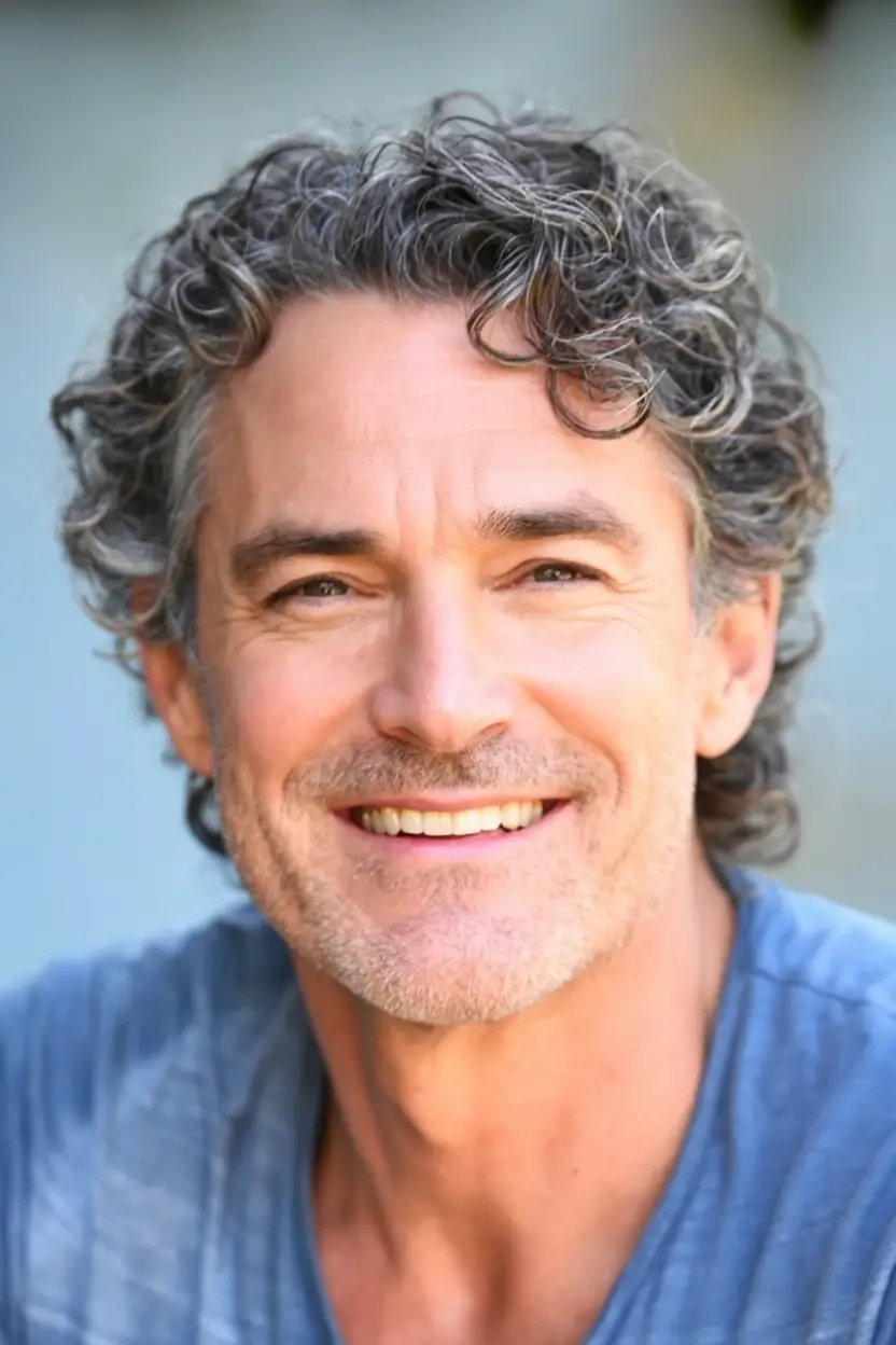 #2. Natural Salt-and-Pepper Curls